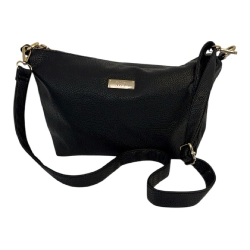 BCBG Paris Black Crossbody Bag with‎ Gold Accents